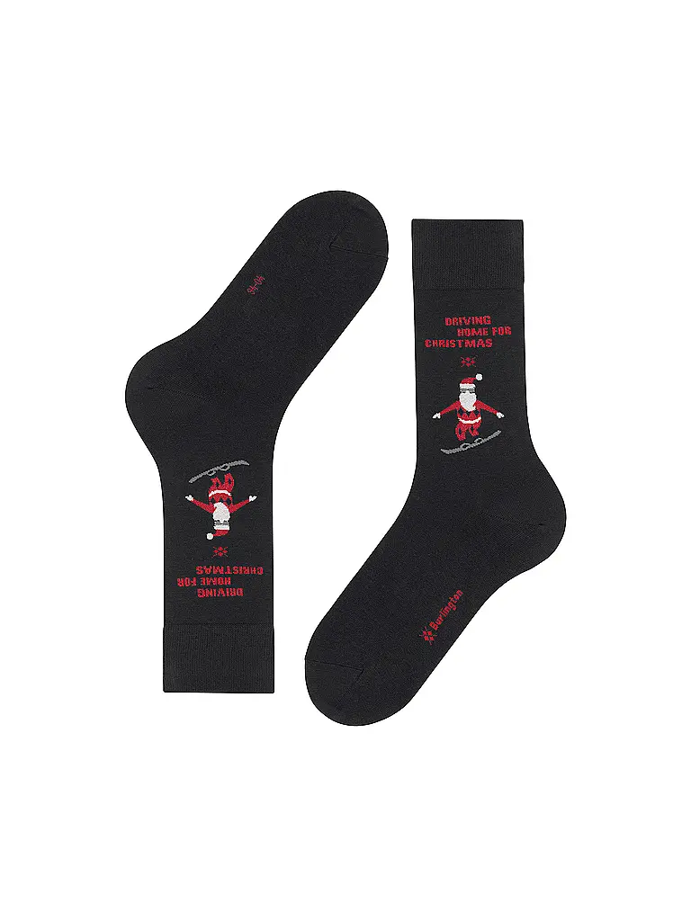 BURLINGTON | Herren Socken SNOWBOARDING SANTA 40-46 black | Schwarz
