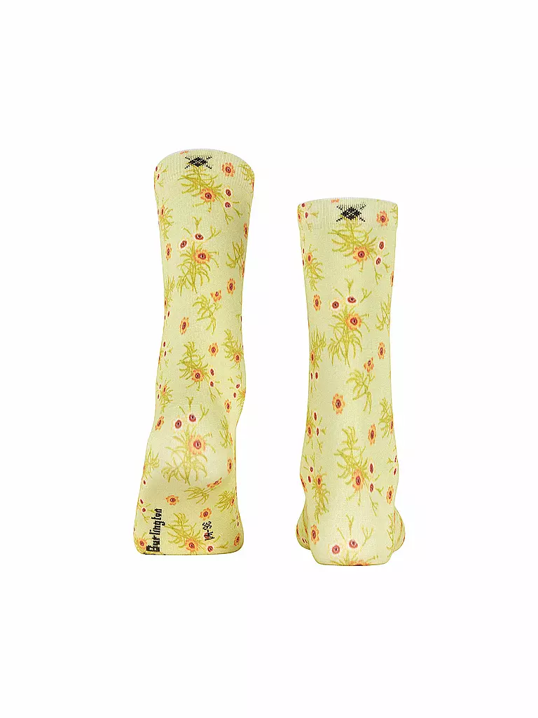 BURLINGTON | Socken FLORAL ROMANCE 36-41 lemon | hellblau