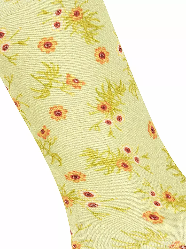 BURLINGTON | Socken FLORAL ROMANCE 36-41 lemon | hellblau