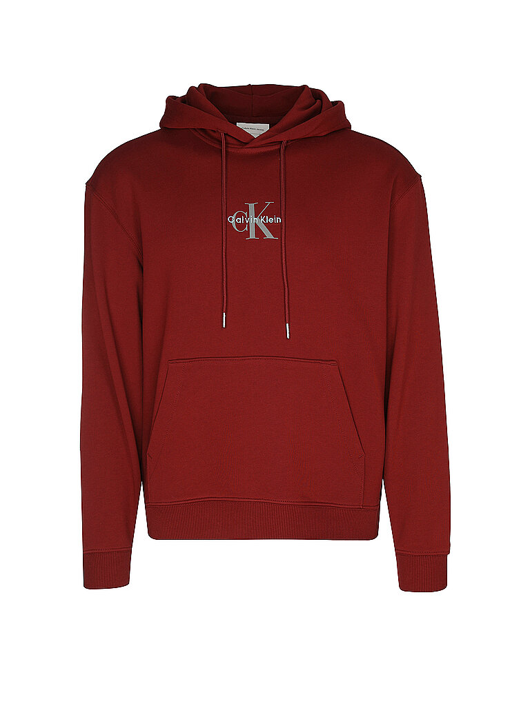 CALVIN KLEIN JEANS Kapuzensweater - Hoodie dunkelrot | S