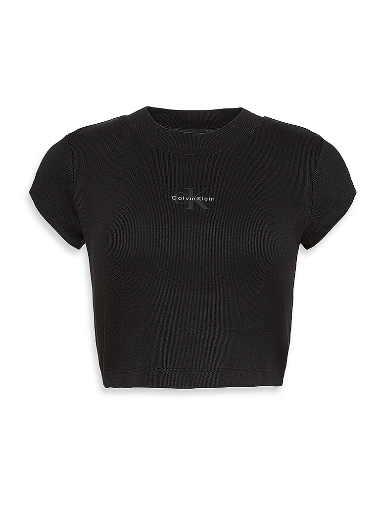 CALVIN KLEIN JEANS T-Shirt Cropped Fit  schwarz | XS