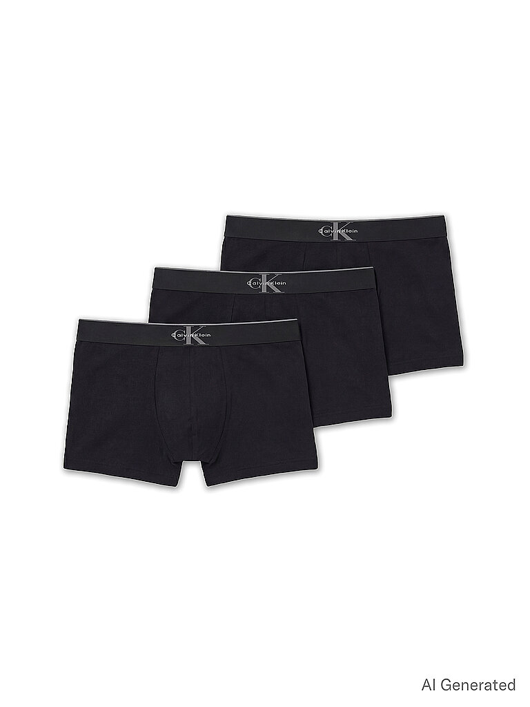 CALVIN KLEIN Pants 3er Pkg. black schwarz | XL