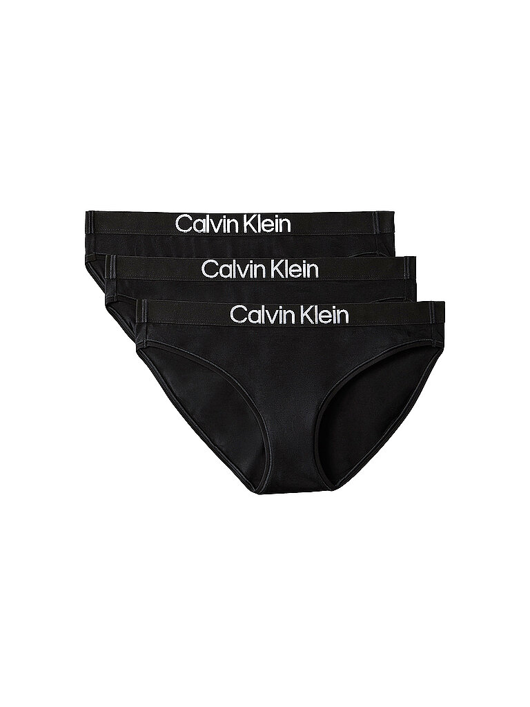 CALVIN KLEIN Slip 3er Pack black schwarz | XS
