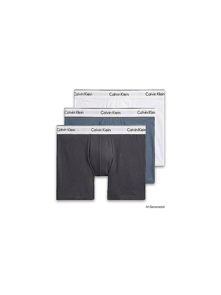 CALVIN KLEIN Pants 3er Pkg. black dunkelblau | S