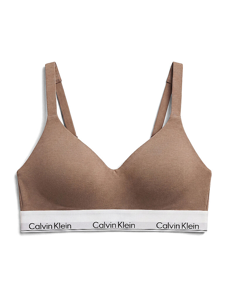 CALVIN KLEIN Bustier brown hellbraun | L