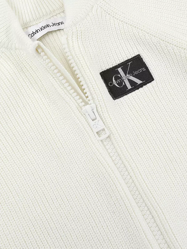 CALVIN KLEIN JEANS | Baby Set  - Hose und Strickjacke  | creme