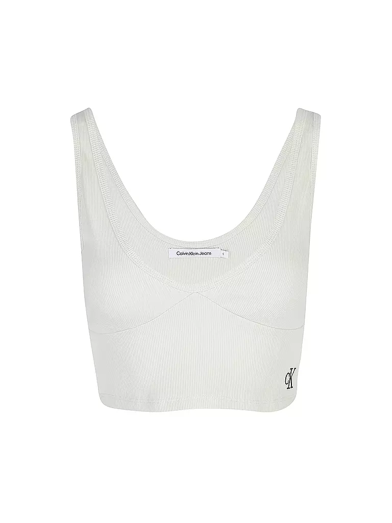CALVIN KLEIN JEANS | Cropped Top | creme