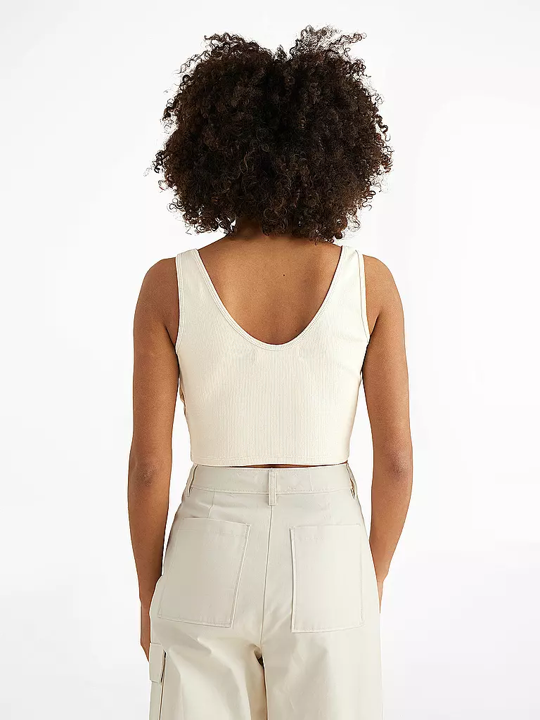 CALVIN KLEIN JEANS | Cropped Top | creme