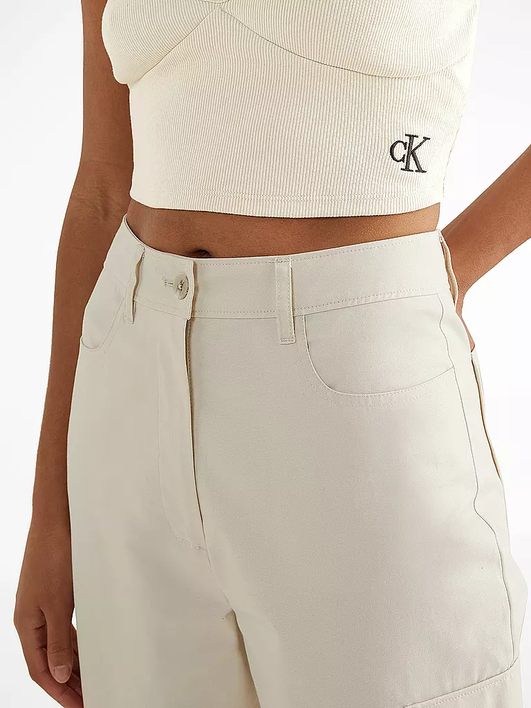 CALVIN KLEIN JEANS | Cropped Top | creme