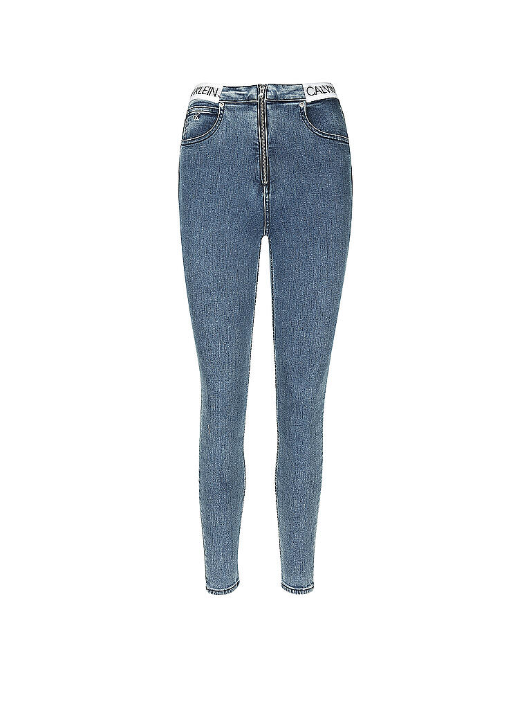 CALVIN KLEIN JEANS | Highwaist Jeans Super Skinny Fit 7/8 | blau
