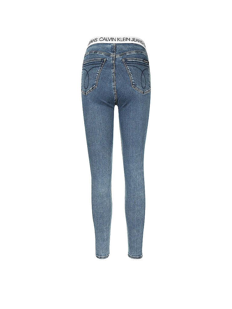 CALVIN KLEIN JEANS | Highwaist Jeans Super Skinny Fit 7/8 | blau