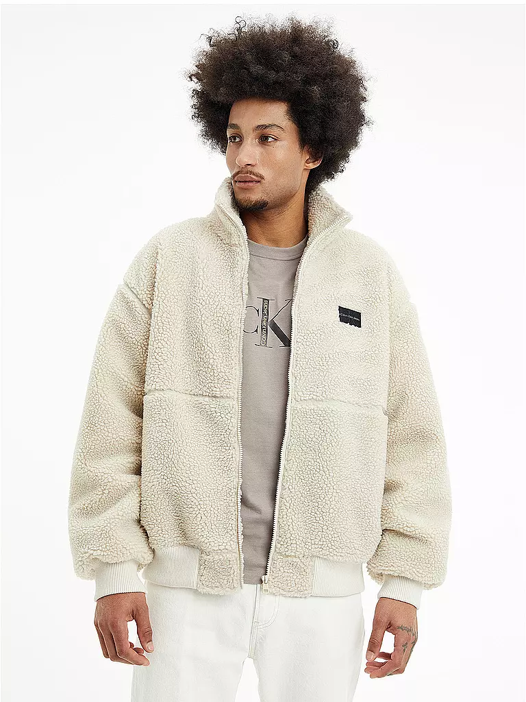CALVIN KLEIN JEANS | Jacke in Felloptik | beige