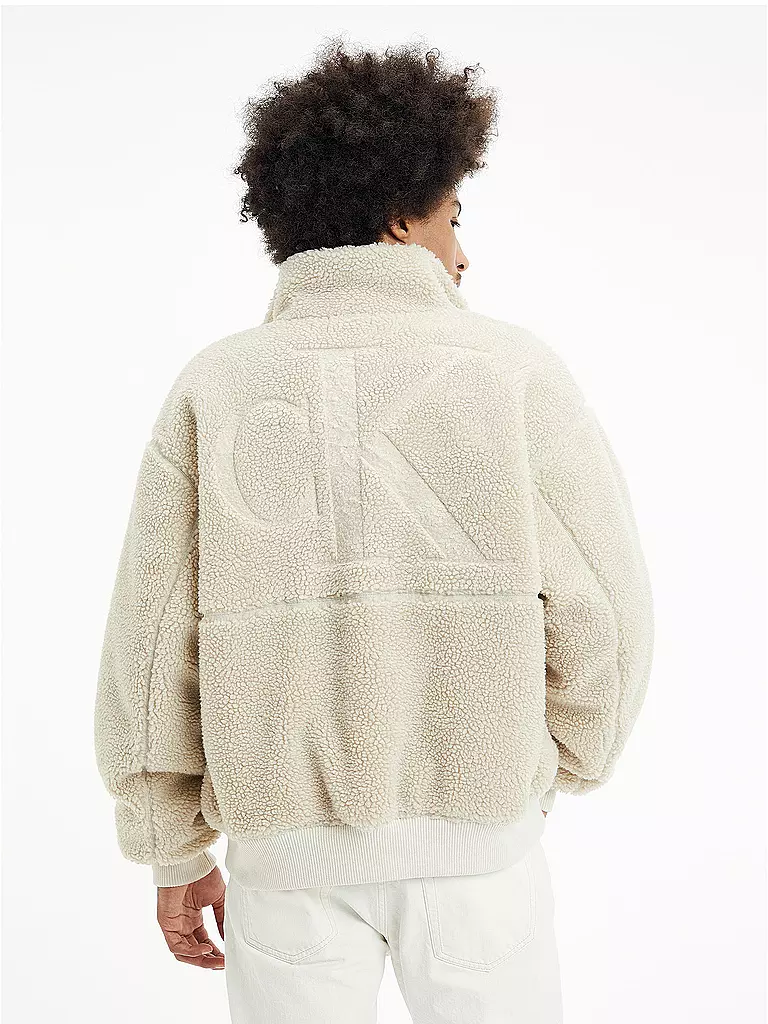 CALVIN KLEIN JEANS | Jacke in Felloptik | beige