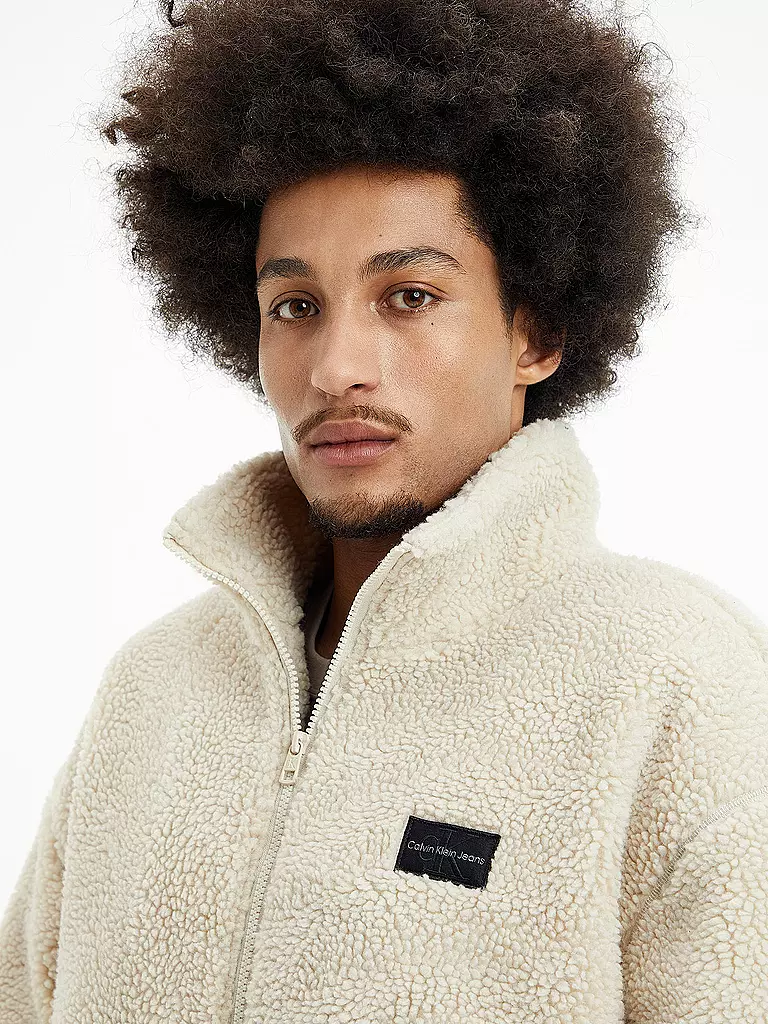 CALVIN KLEIN JEANS | Jacke in Felloptik | beige