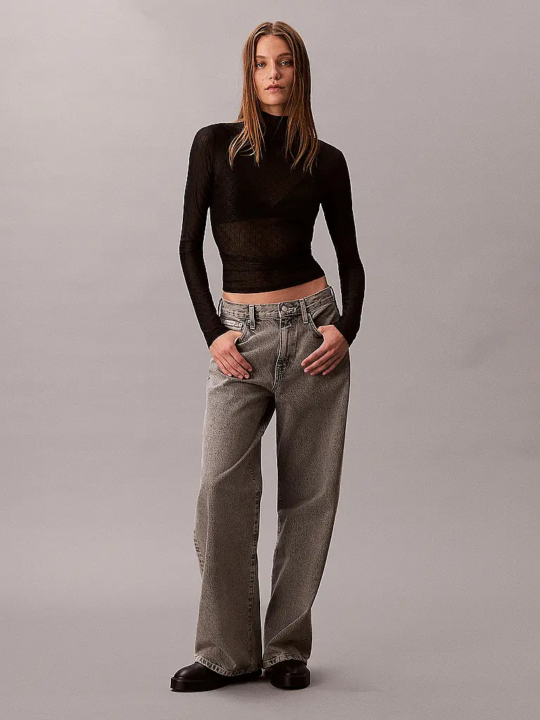 CALVIN KLEIN JEANS | Jeans Wide Leg  | grau