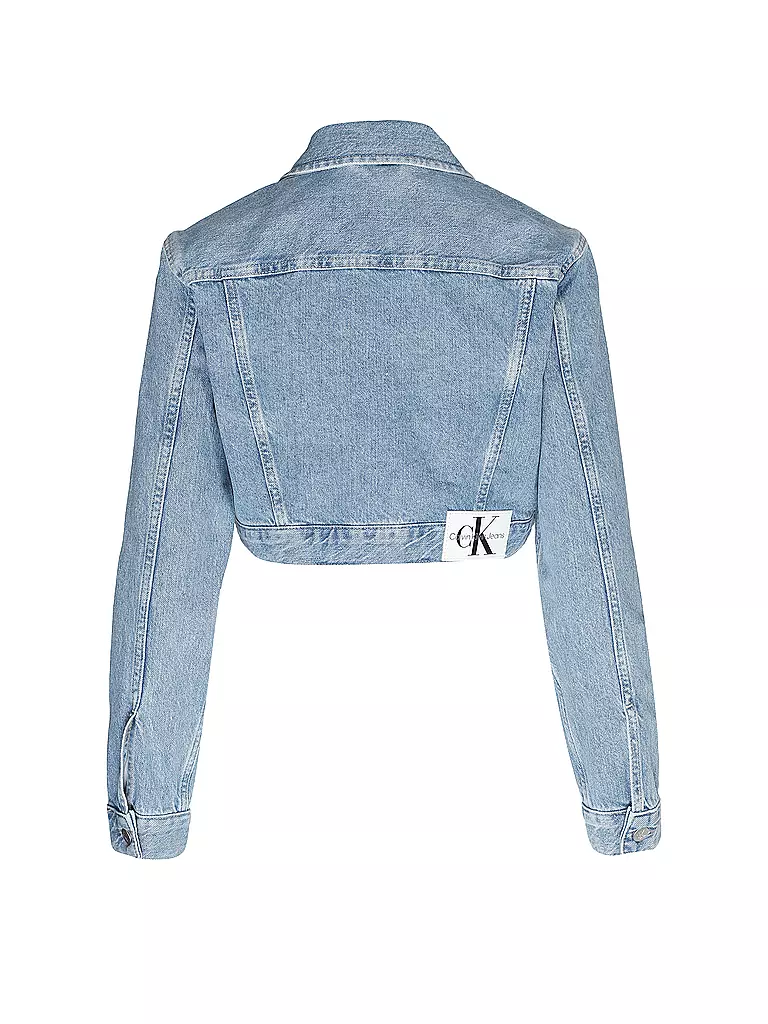 CALVIN KLEIN JEANS | Jeansjacke Cropped Fit | blau