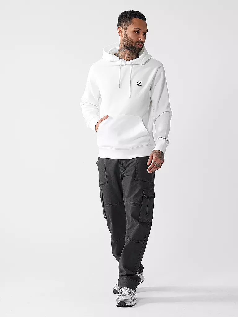 CALVIN KLEIN JEANS | Kapuzensweater - Hoodie  | weiss