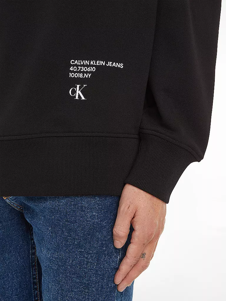 CALVIN KLEIN JEANS | Kapuzensweater- Hoodie | schwarz