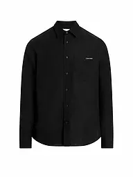 CALVIN KLEIN JEANS | Leinenhemd  | schwarz