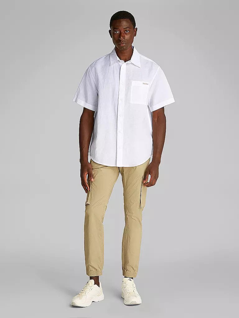 CALVIN KLEIN JEANS | Leinenhemd  | weiss