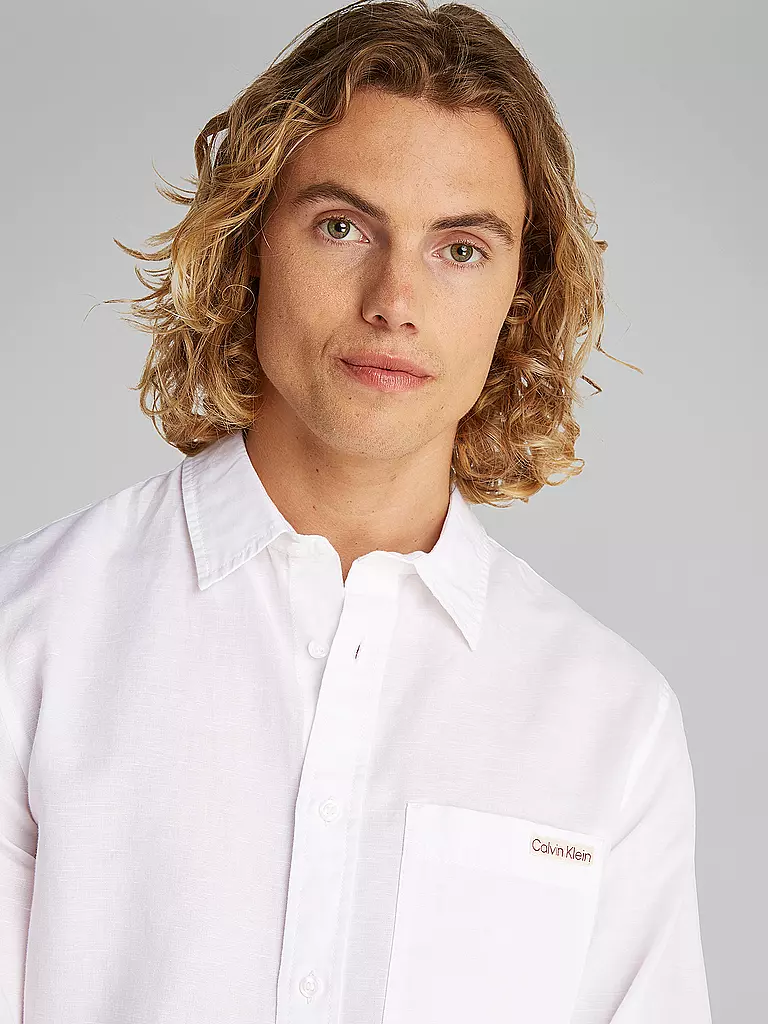 CALVIN KLEIN JEANS | Leinenhemd | schwarz