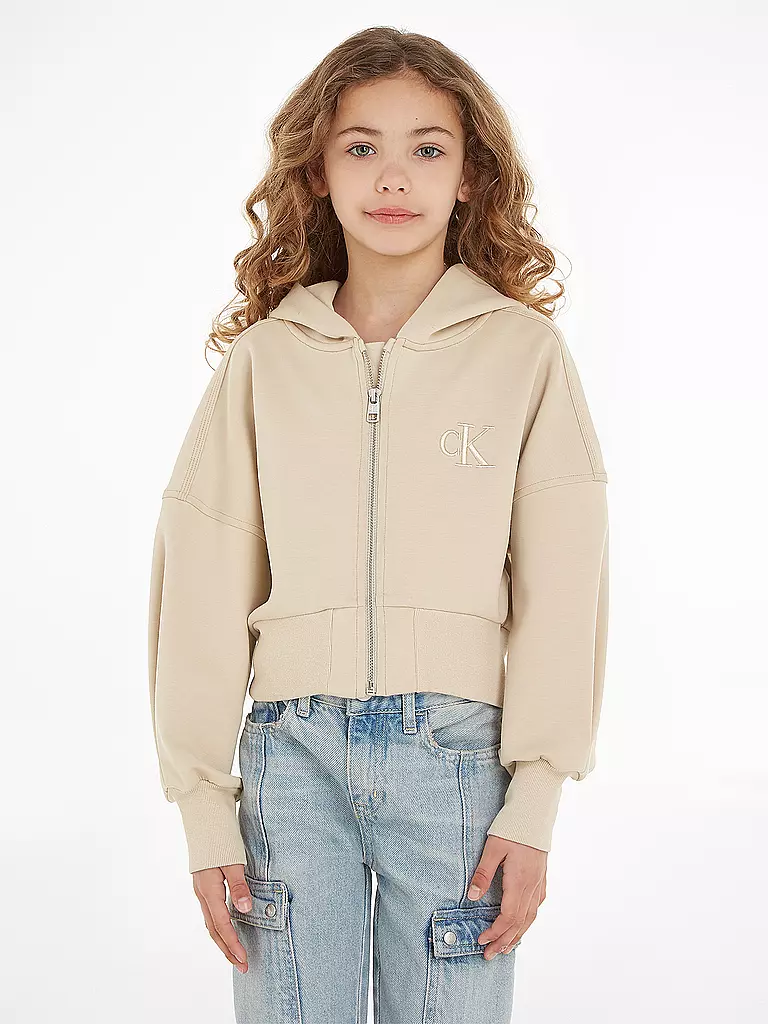 CALVIN KLEIN JEANS | Mädchen Sweatjacke  | beige