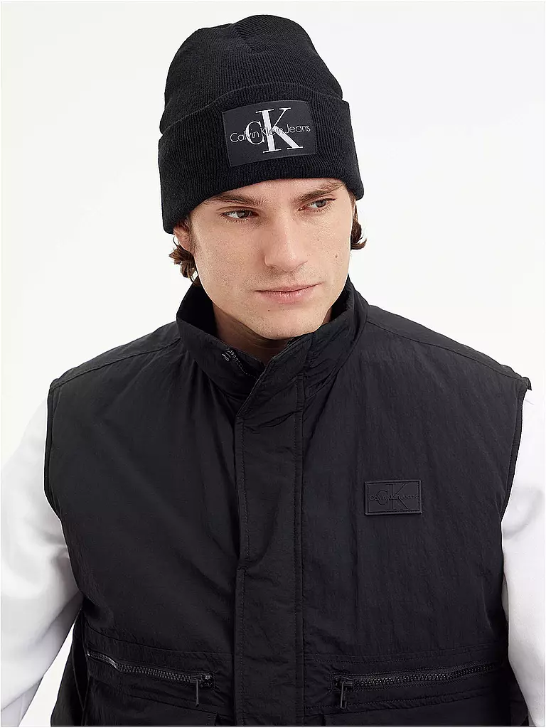 CALVIN KLEIN JEANS | Mütze - Beanie  | schwarz