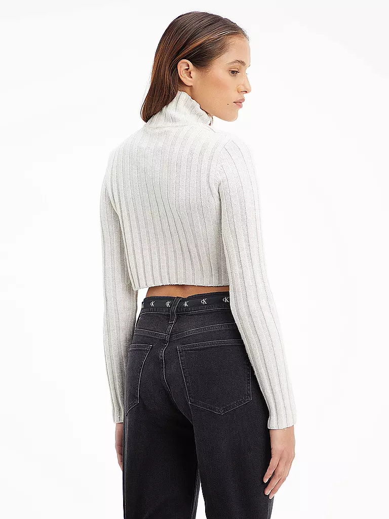 CALVIN KLEIN JEANS | Pullover Cropped Fit | creme