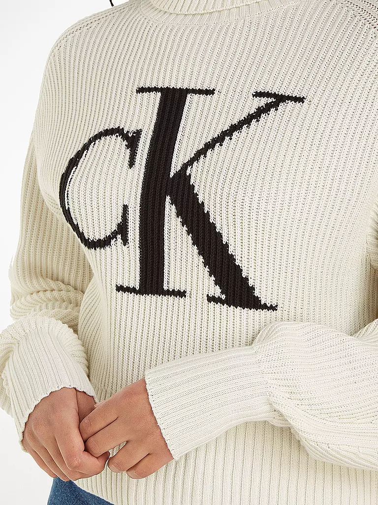 CALVIN KLEIN JEANS | Rollkragenpullover | weiss