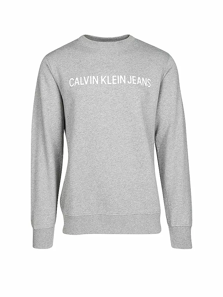 CALVIN KLEIN JEANS | Sweater "Logo Institunal" | grau