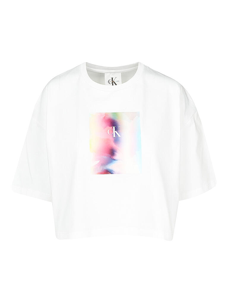 CALVIN KLEIN JEANS | T Shirt Cropped Pride | weiß