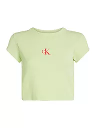 CALVIN KLEIN JEANS | T-Shirt Cropped Fit  | hellgrün