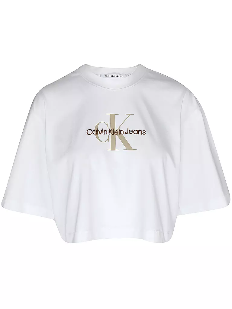 CALVIN KLEIN JEANS | T-Shirt Cropped Fit | weiss