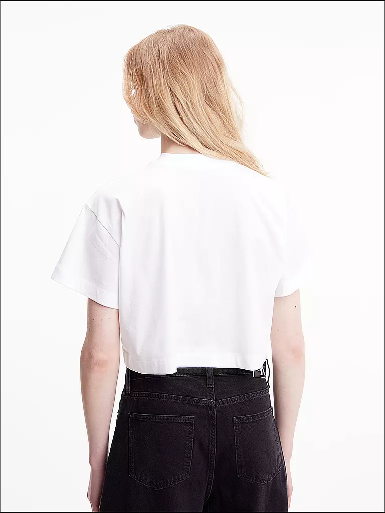 CALVIN KLEIN JEANS | T-Shirt Cropped Fit | weiss
