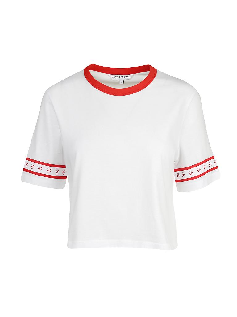 CALVIN KLEIN JEANS | T-Shirt Cropped-Fit | weiß