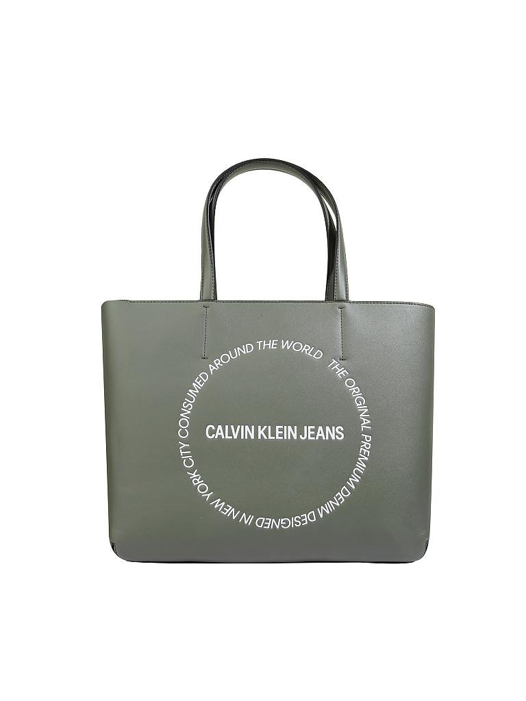 CALVIN KLEIN JEANS | Tasche - Shopper "CK Sculpted" | grün
