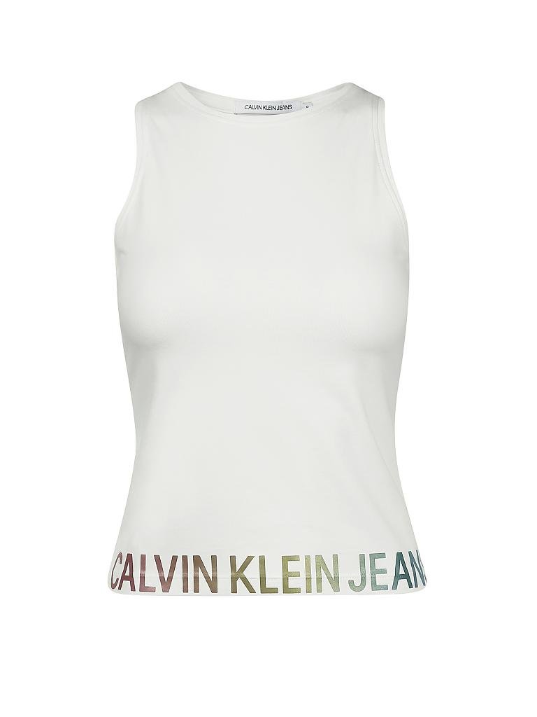 CALVIN KLEIN JEANS | Top Cropped Fit | weiß