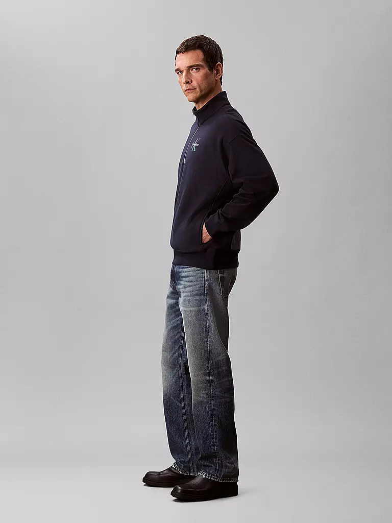 CALVIN KLEIN JEANS | Troyer Sweater  | dunkelblau