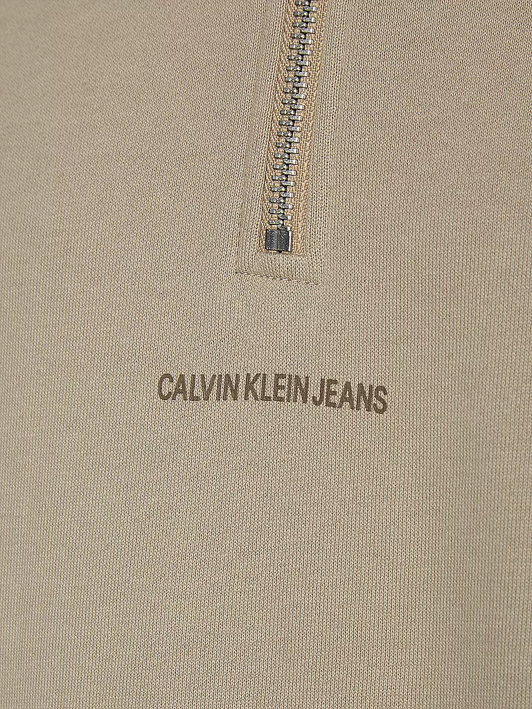 CALVIN KLEIN JEANS | Troyer Sweater | beige