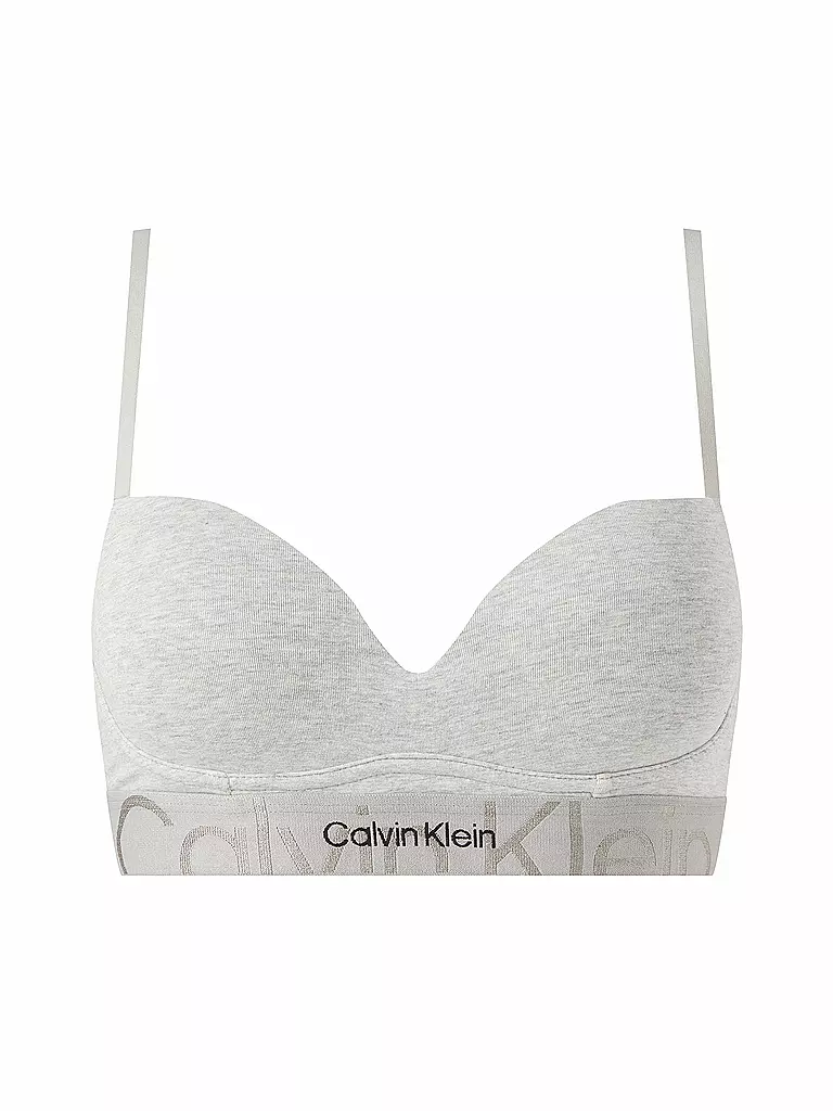 CALVIN KLEIN | Bralette Push Up Grey | hellgrau