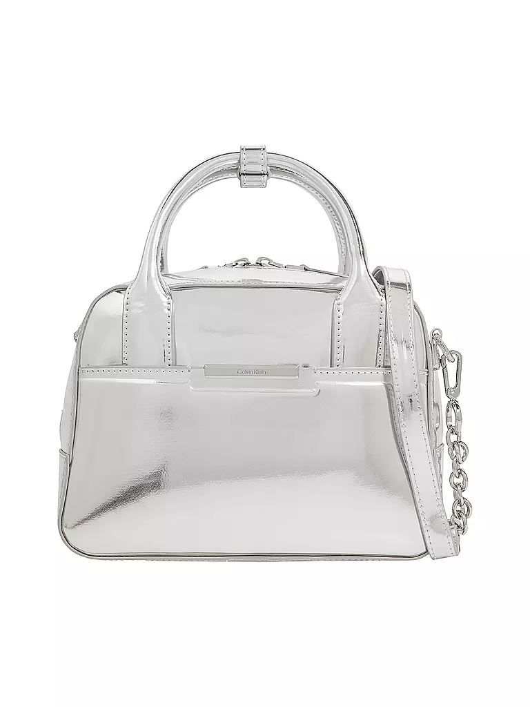 CALVIN KLEIN | Henkeltasche Bowling Bag  | silber