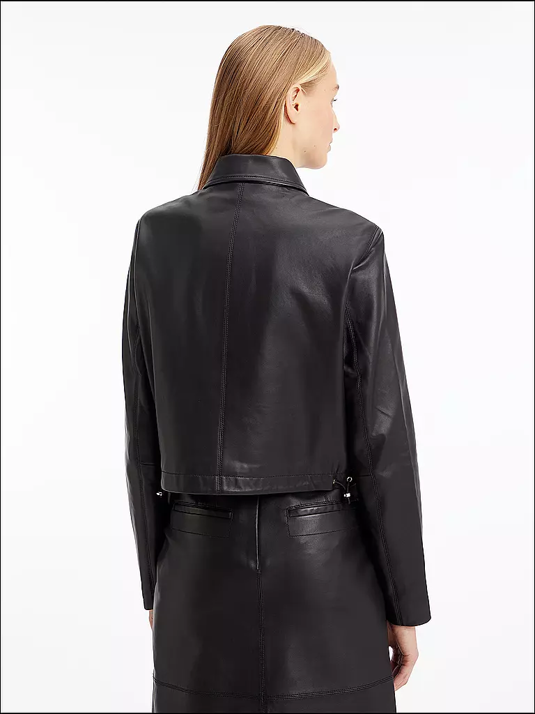 CALVIN KLEIN | Lederjacke | schwarz