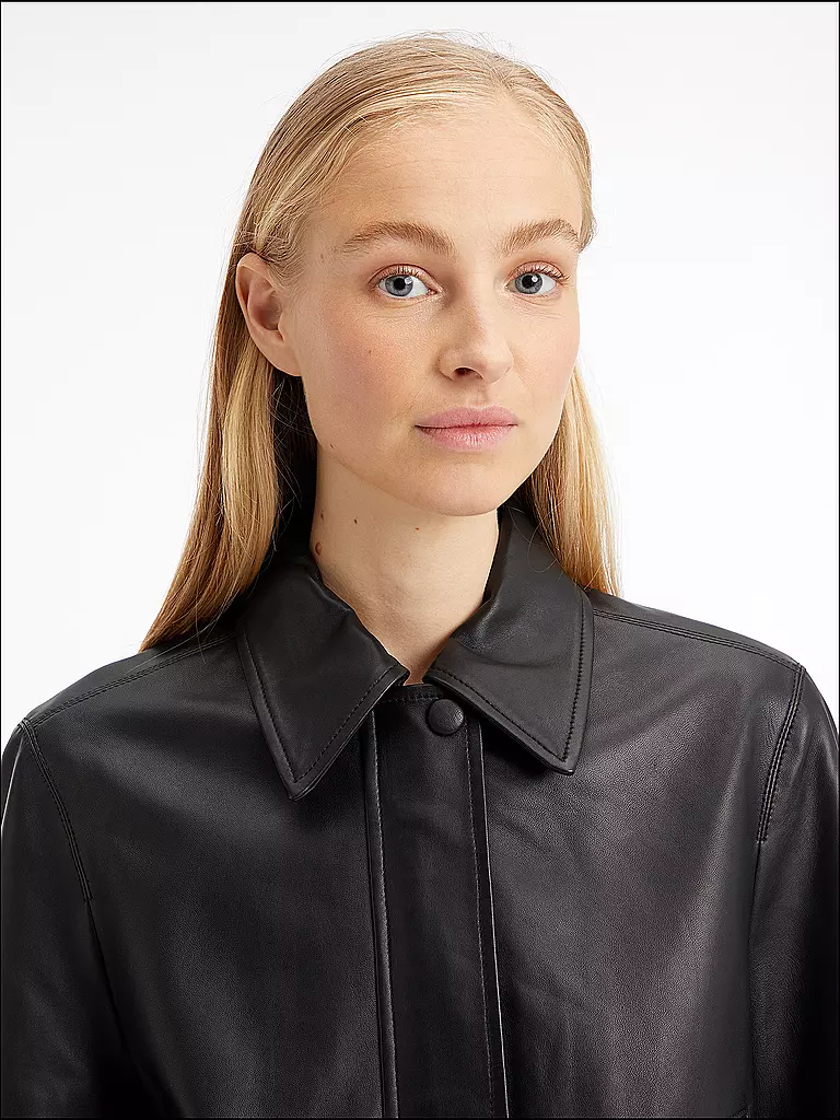 CALVIN KLEIN | Lederjacke | schwarz