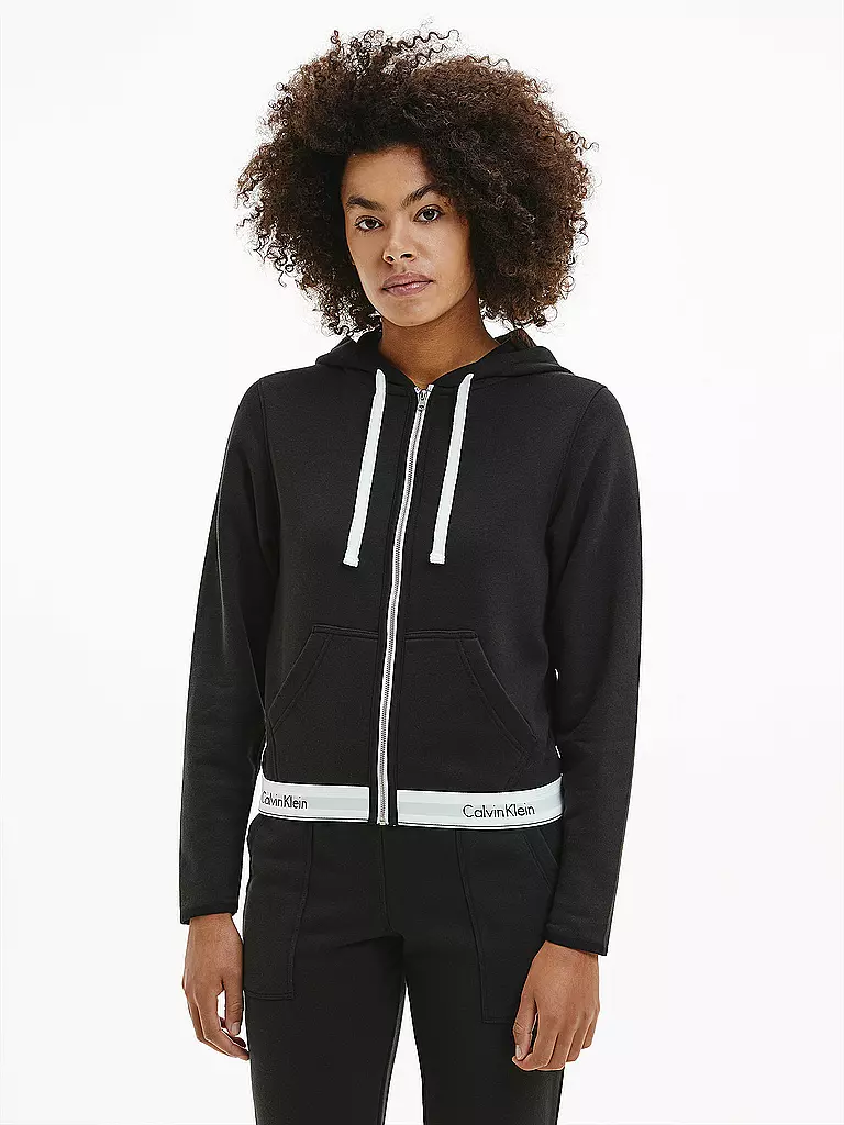 CALVIN KLEIN | Loungewear Sweatjacke | schwarz