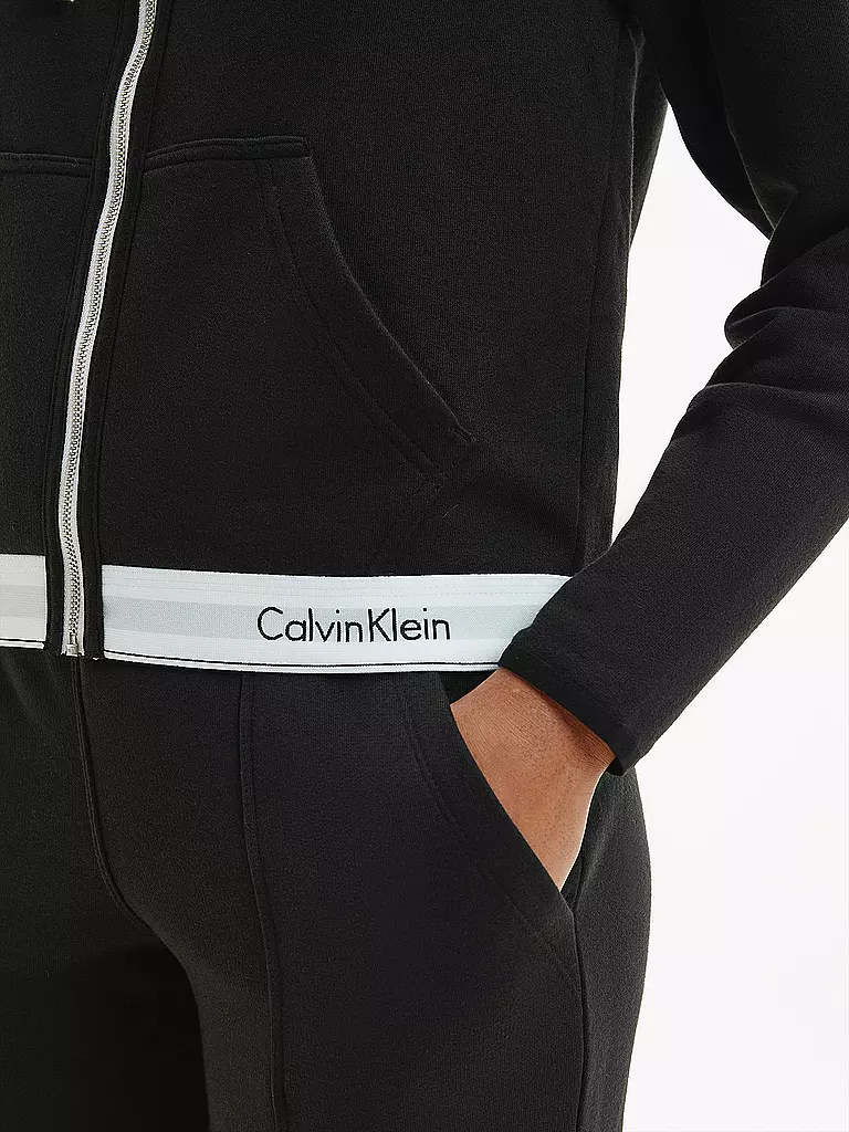 CALVIN KLEIN | Loungewear Sweatjacke | schwarz