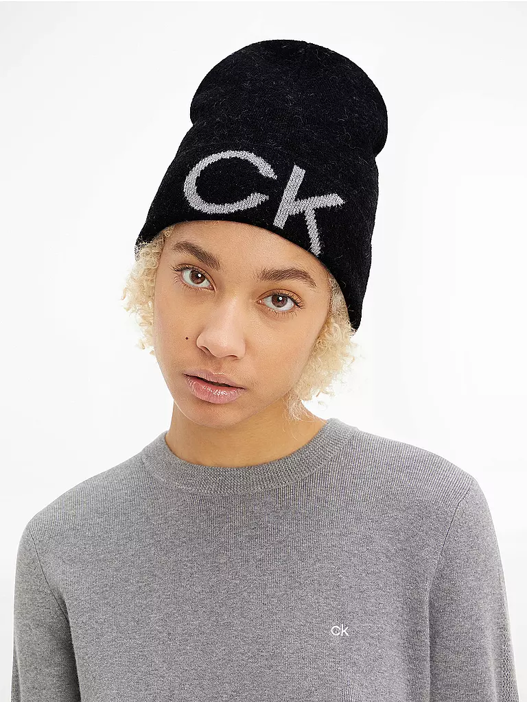 CALVIN KLEIN | Mütze - Beanie ELEVATED | schwarz