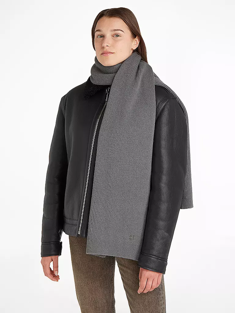 CALVIN KLEIN | Schal RE-LOCK | grau