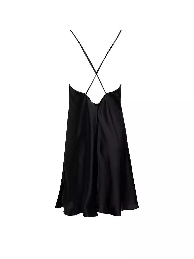 CALVIN KLEIN | Seiden Negligee | schwarz