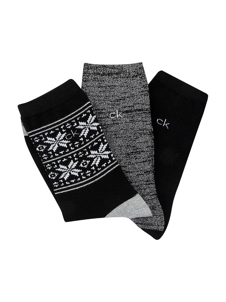 CALVIN KLEIN | Socken Geschenkbox 3-er Pkg. 36-41 | schwarz