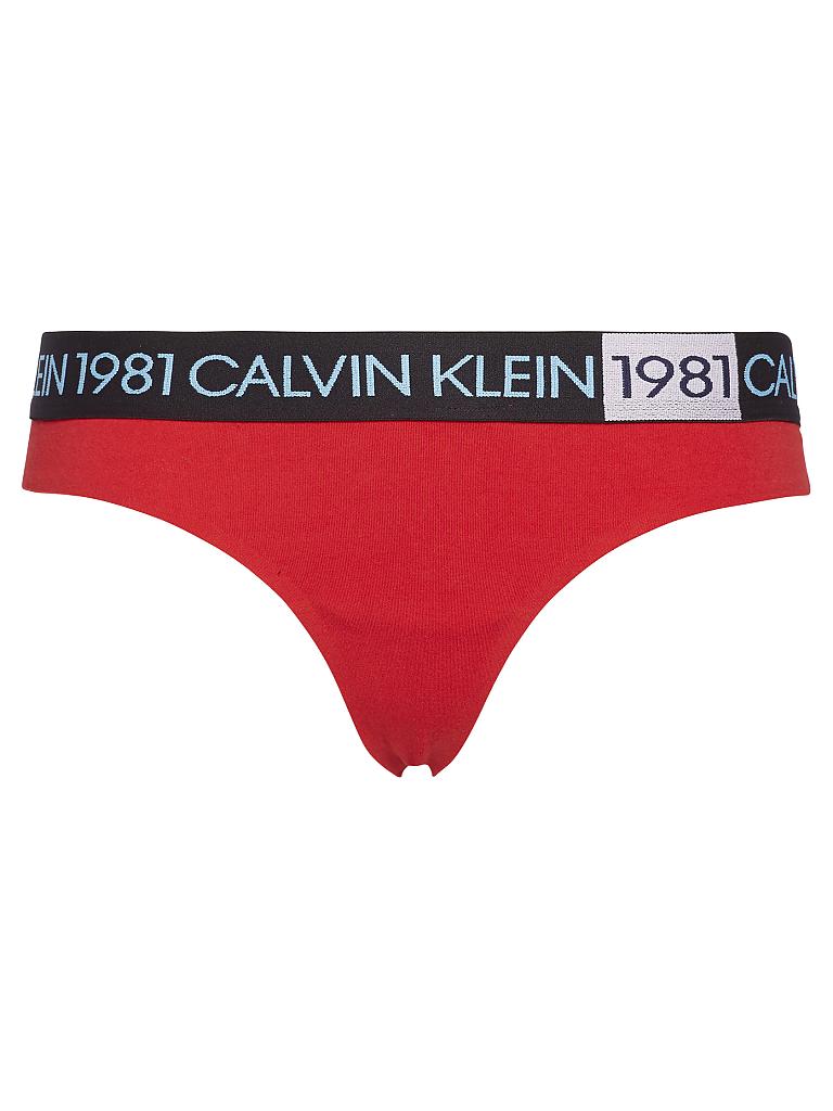 CALVIN KLEIN | String "1981 Bold Cotton" (Rot) | rot